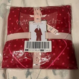 Victoria's Secret Red and Pink Polka Dot Pajama Set size Medium